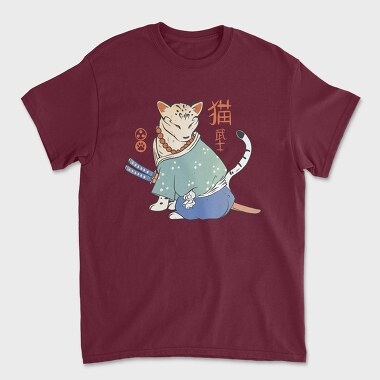 Samurai Cat Traditional, Tricou Barbati (Unisex)