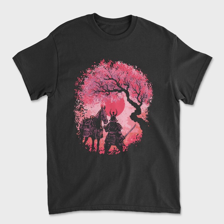 Samurai Horse Landscape, Tricou Barbati (Unisex)