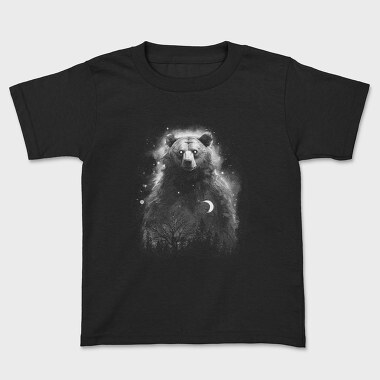 Mystic Bear Monochrome, Tricou Copii