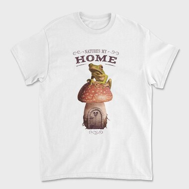 Nature Is My Home Frog, Tricou Barbati (Unisex)