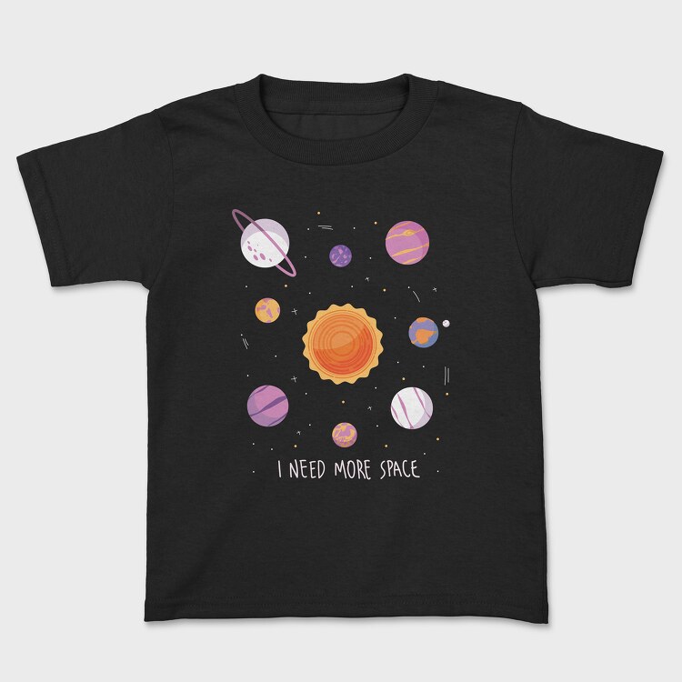 Need More Space Solar System, Tricou Copii