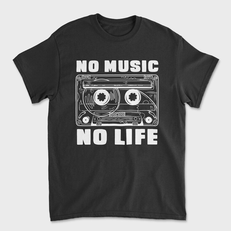 No Music No Life, Tricou Barbati (Unisex)