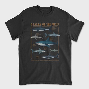 Sharks of the Deep, Tricou Barbati (Unisex)