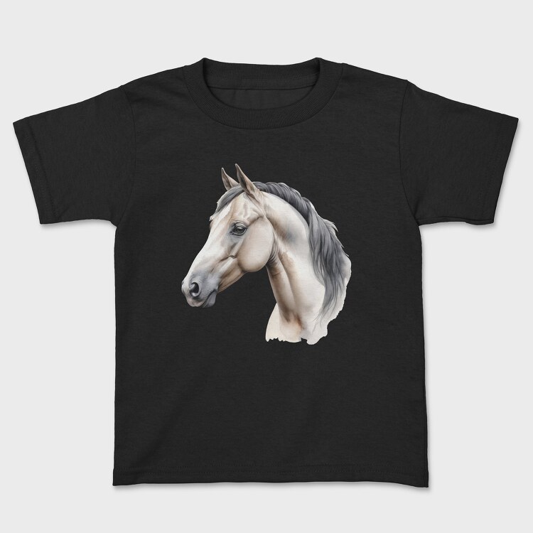 Side View Realistic Horse, Tricou Copii