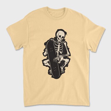 Skate Skeleton, Tricou Barbati (Unisex)