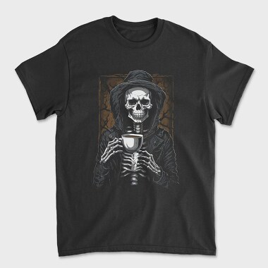 Skeleton Coffee Grave, Tricou Barbati (Unisex)