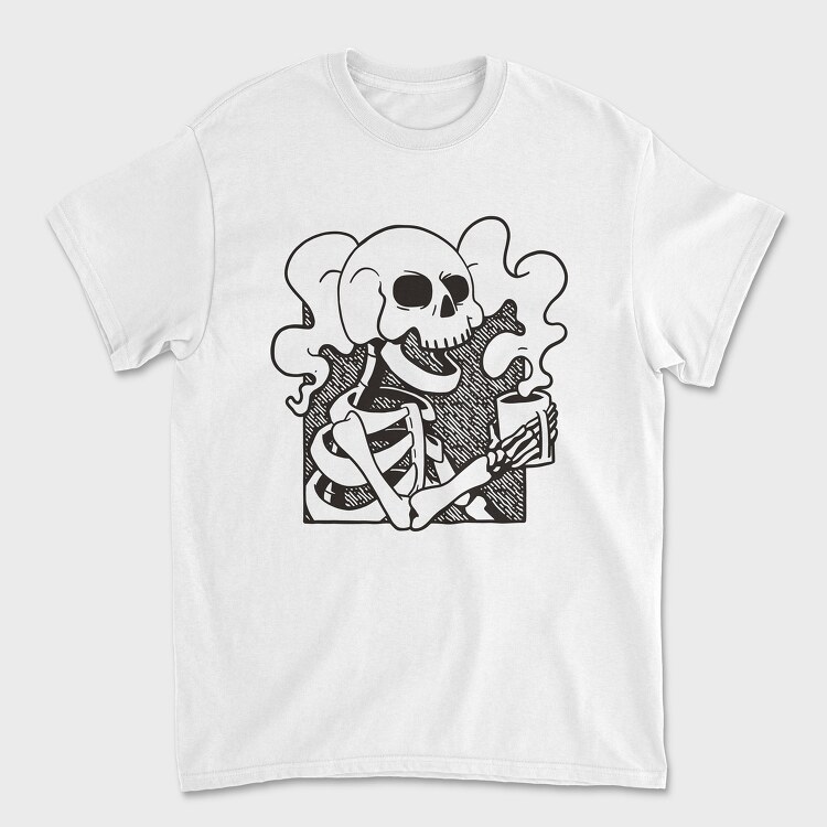 Skeleton Coffee, Tricou Barbati (Unisex)