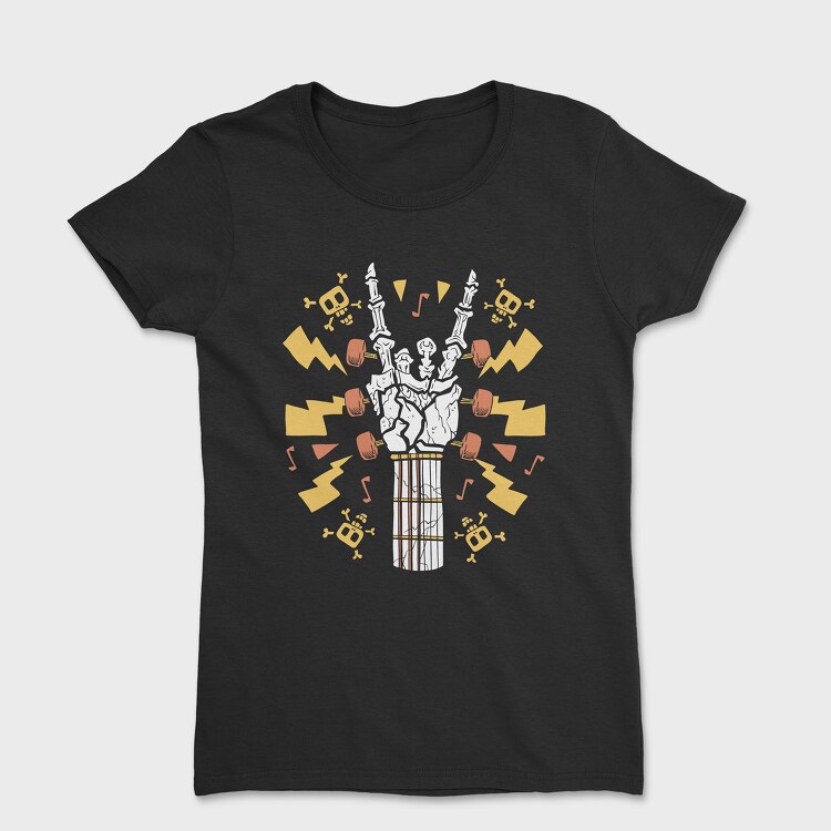 Skeleton Hand Guitar, Tricou Femei