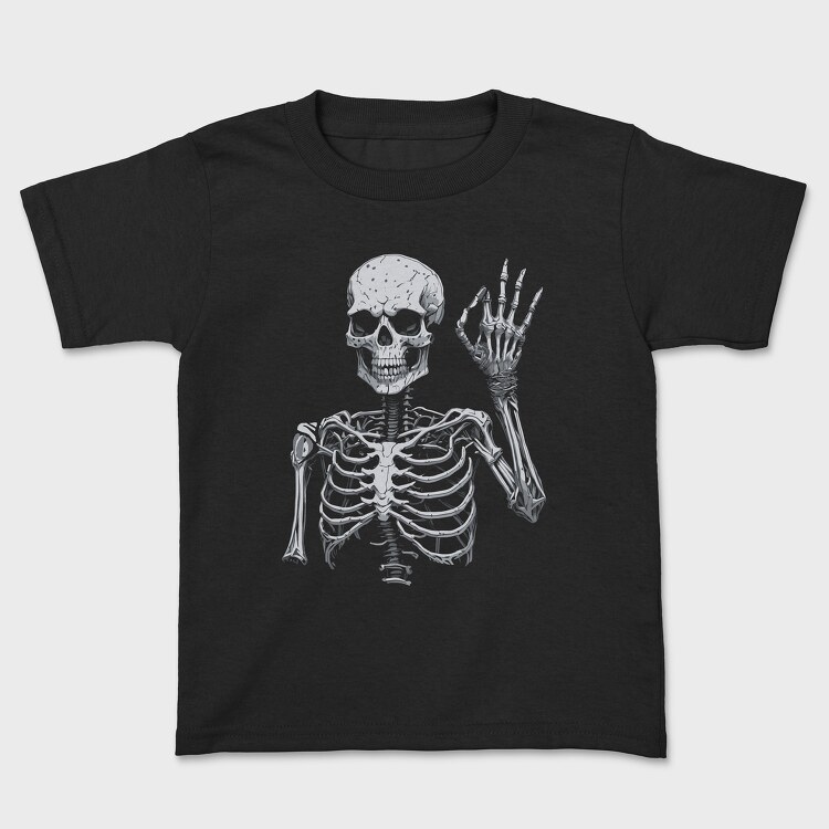 Skeleton Ok Sign, Tricou Copii