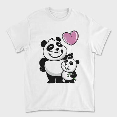 Panda Bears Balloon, Tricou Barbati (Unisex)