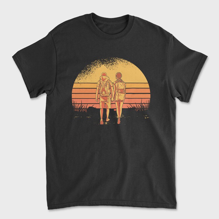 Partner Retro Sunset, Tricou Barbati (Unisex)