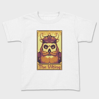 Pixelart Tarot Card the Viking, Tricou Copii