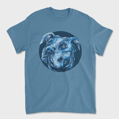 Portrait Pitbull, Tricou Barbati (Unisex)