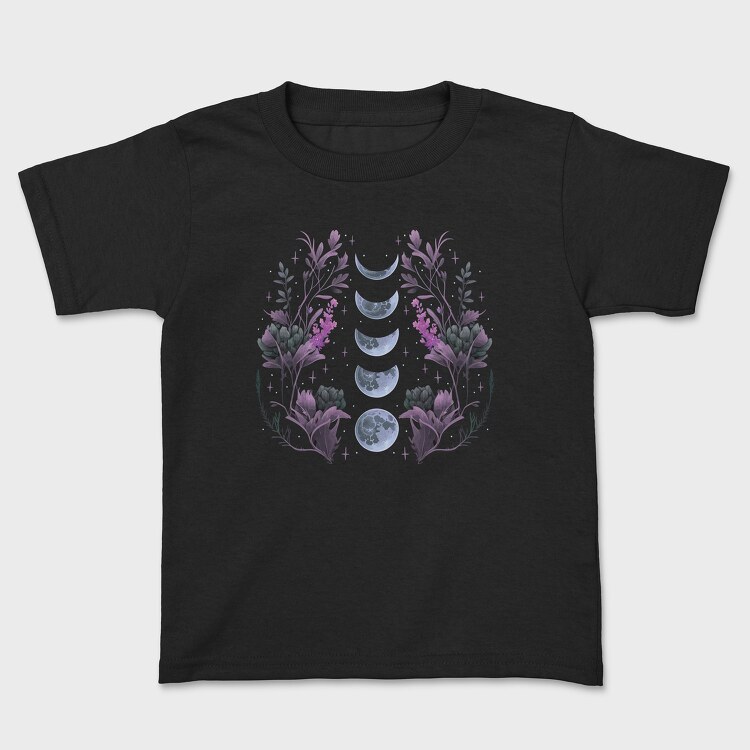 Purple Flowers Dark Moon, Tricou Copii