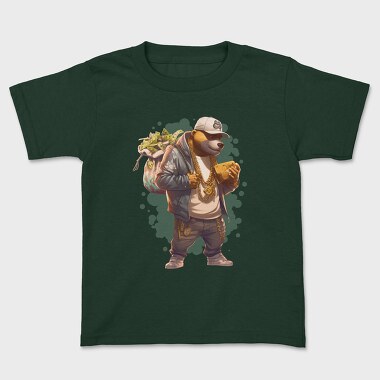 Gangster Bear Money Gold, Tricou Copii