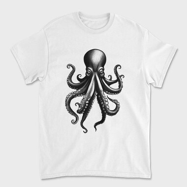 Octopus Monochrome, Tricou Barbati (Unisex)