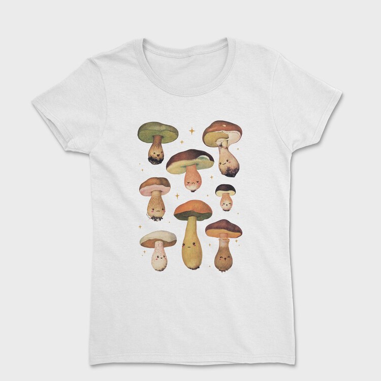 Poster Mushrooms, Tricou Femei