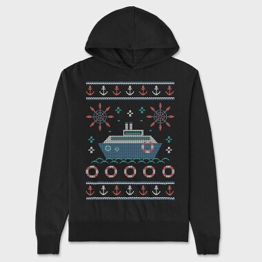 Nautic Ugly Sweater, Hanorac Oversize Barbati (Unisex)