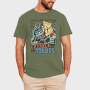 Catzilla vs Robot, Tricou Barbati (Unisex)