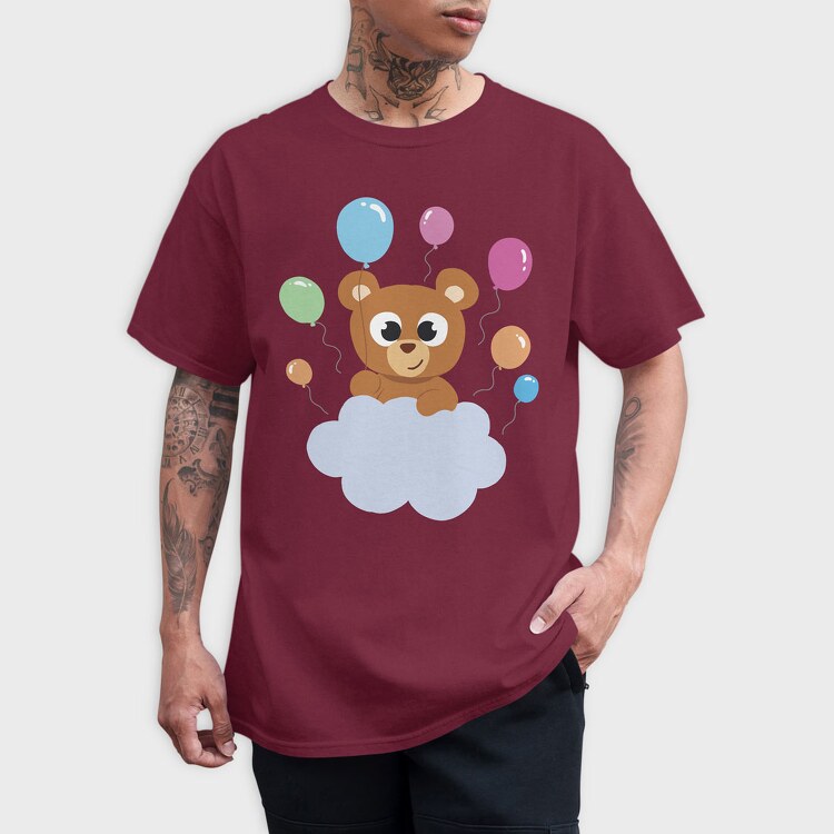 Bear on the Cloud, Tricou Barbati (Unisex)