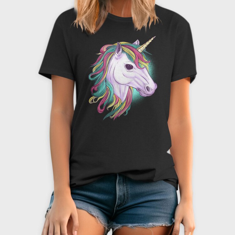 Unicorn Head Color, Tricou Barbati (Unisex)
