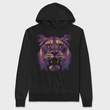 Neon Lion, Hanorac Oversize Barbati (Unisex)