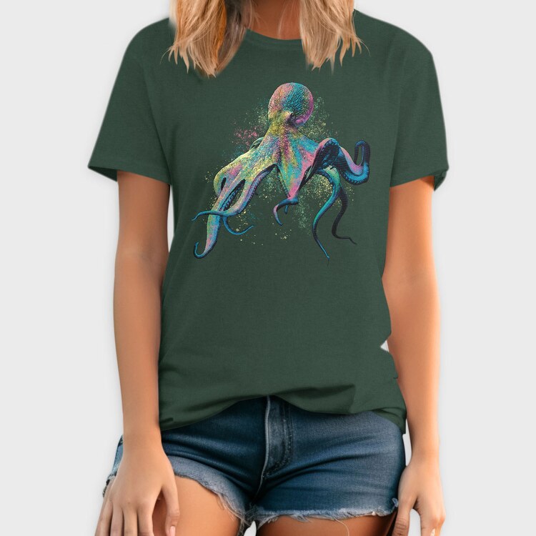 Colorful Octopus, Tricou Barbati (Unisex)