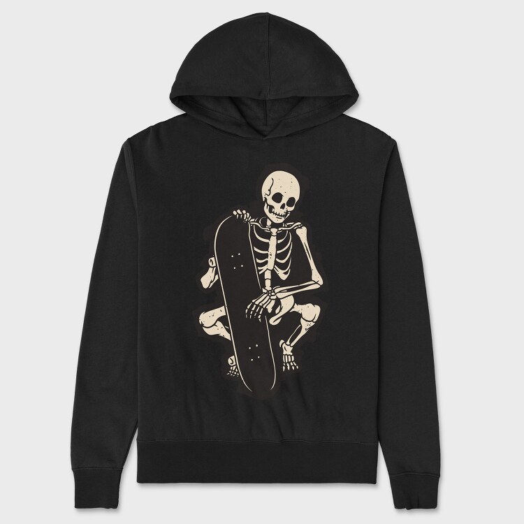 Skate Skeleton, Hanorac Oversize Barbati (Unisex)