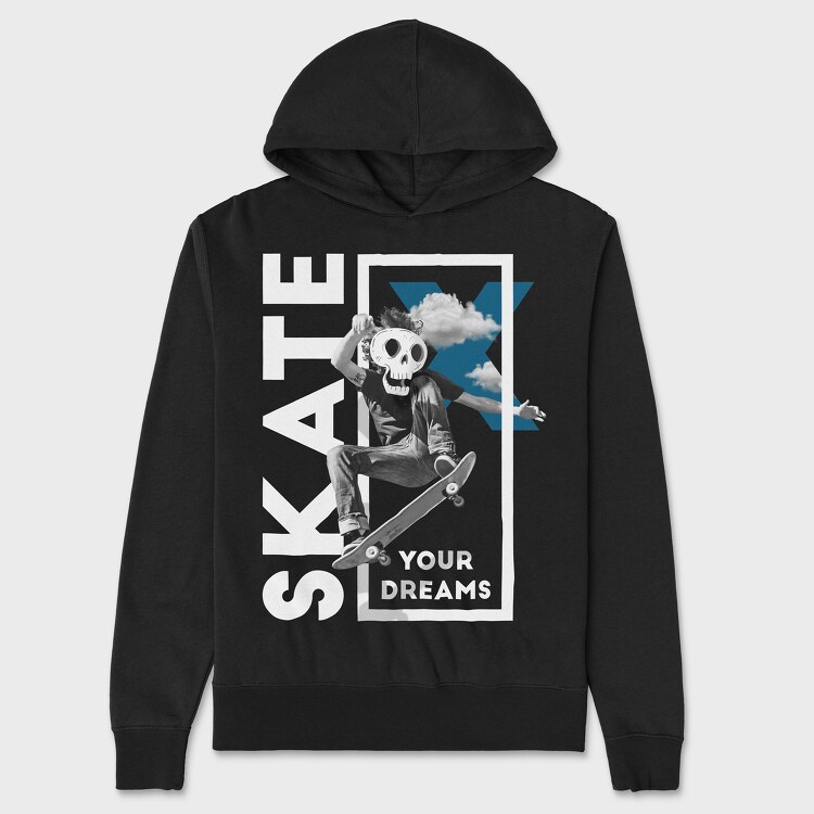 Skate Your Dreams, Hanorac Oversize Barbati (Unisex)