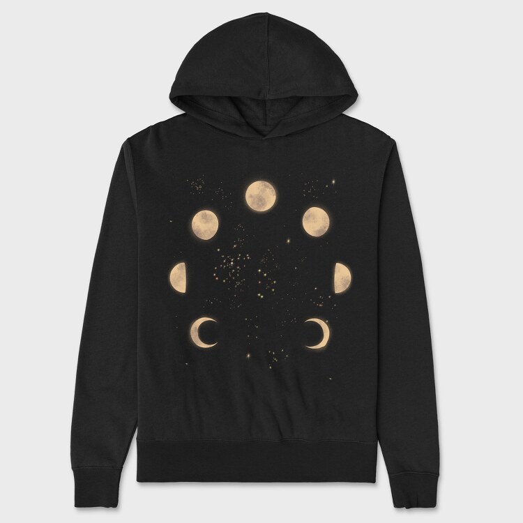 Moon Phases in Space, Hanorac Oversize Barbati (Unisex)