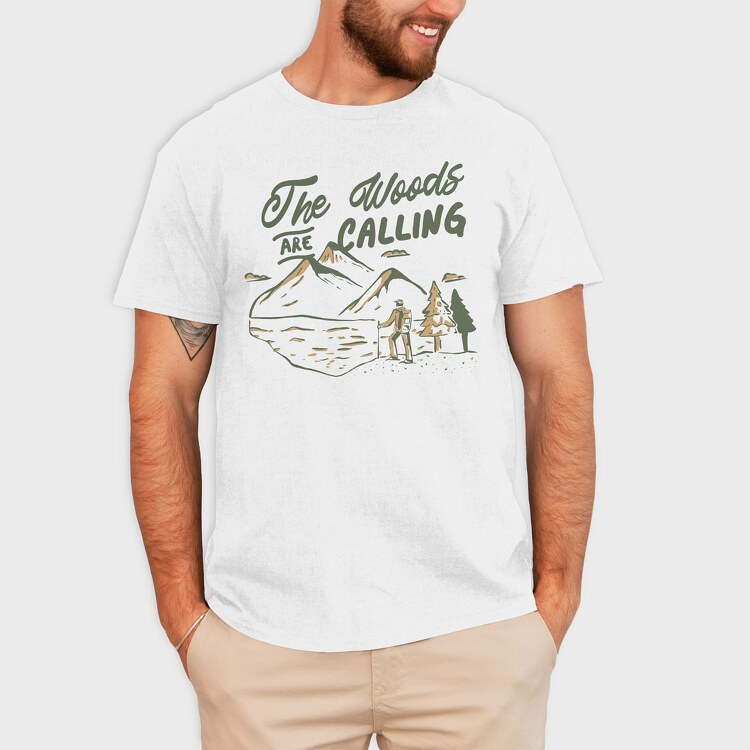 The Woods Are Calling, Tricou Barbati (Unisex)