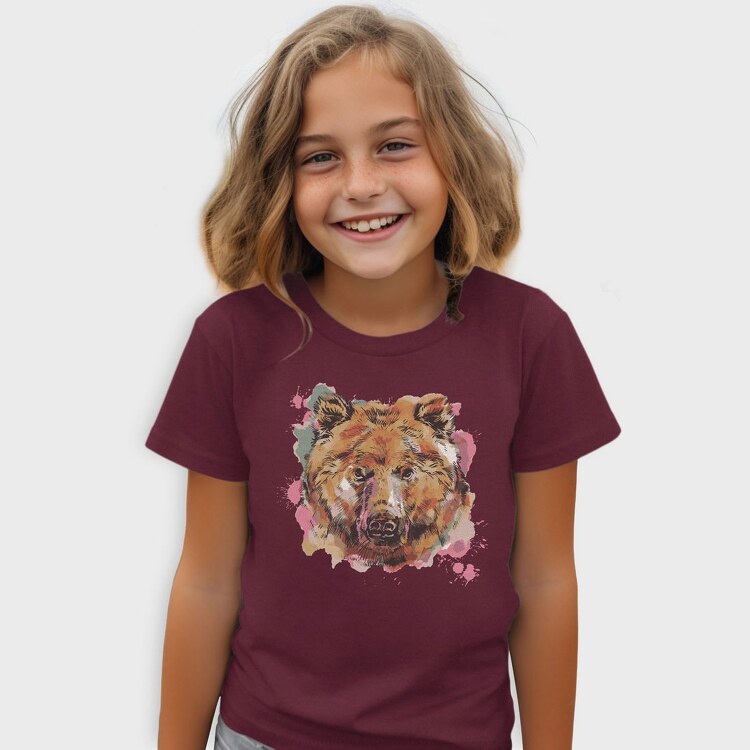 Bear Watercolor, Tricou Copii