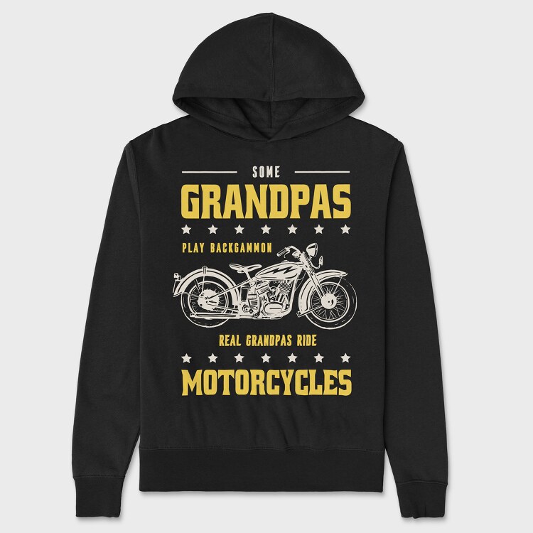 Real Graandpas Ride Motorcycles, Hanorac Oversize Barbati (Unisex)