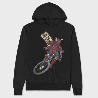 Samurai Biker, Hanorac Oversize Barbati (Unisex)