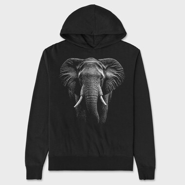 Realistic Elephant, Hanorac Oversize Barbati (Unisex)