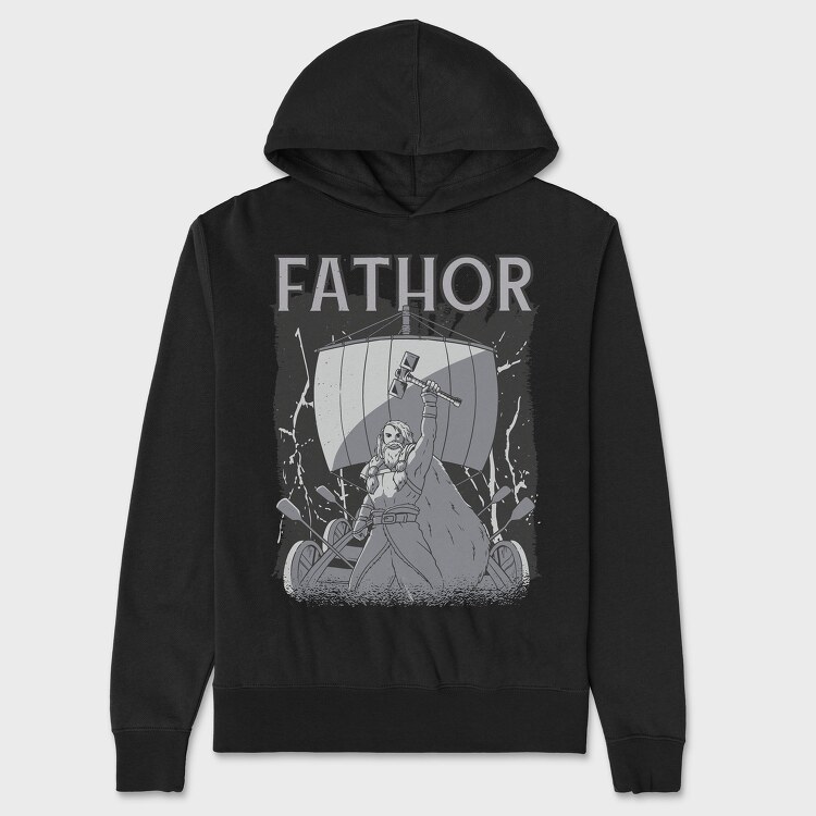 Fathor Viking, Hanorac Oversize Barbati (Unisex)