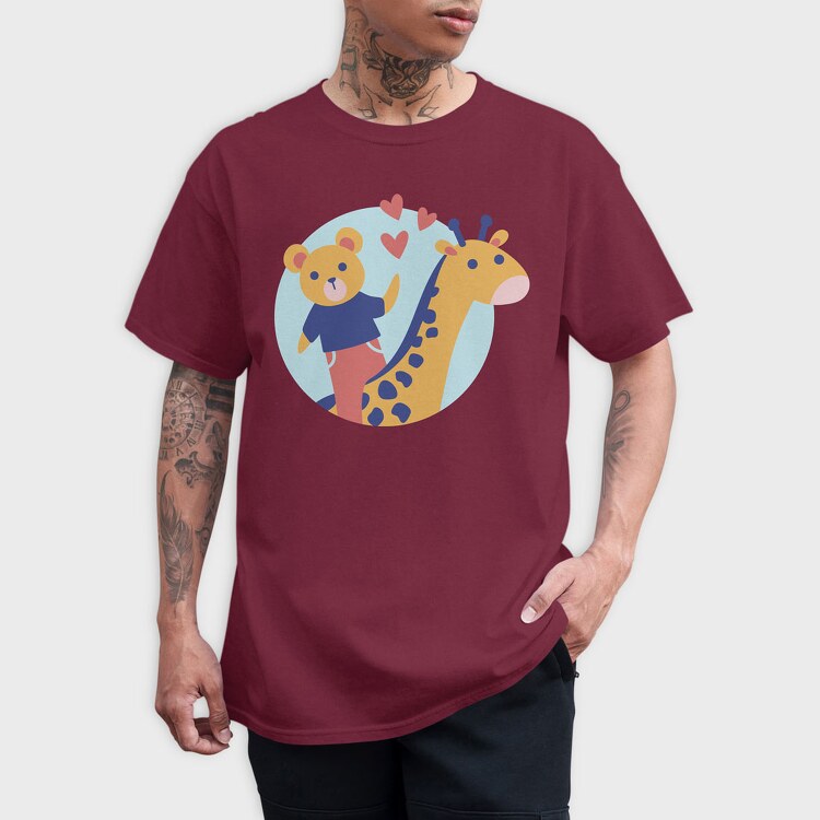 Animals Cartoon, Tricou Barbati (Unisex)