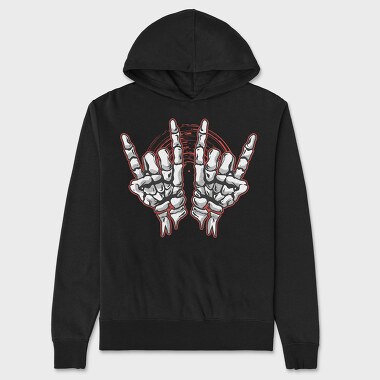 Rock Skeleton Hands, Hanorac Oversize Barbati (Unisex)