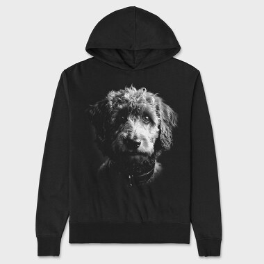 Labradoodle Monochrome, Hanorac Oversize Barbati (Unisex)