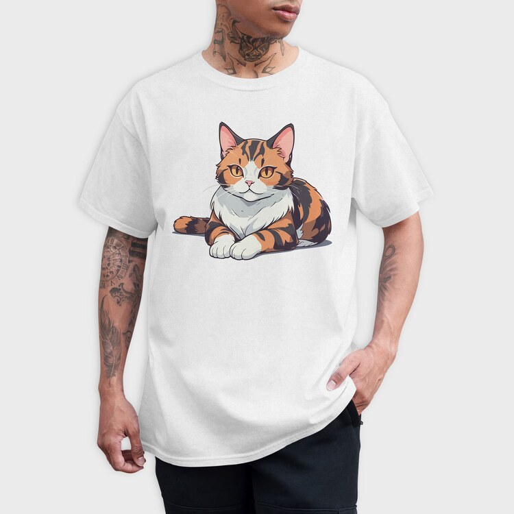 Orange Cat, Tricou Barbati (Unisex)