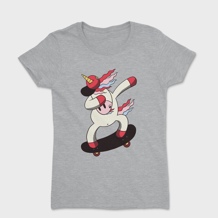 Dabbing Skater Unicorn, Tricou Femei