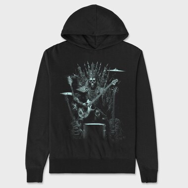 Skeleton Rock King, Hanorac Oversize Barbati (Unisex)