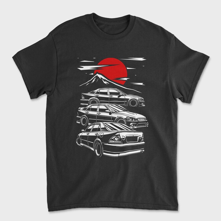Jdm Altezza Sunset Mountain, Tricou Barbati (Unisex)