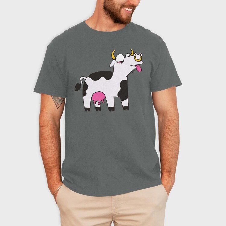 Crazy Cow, Tricou Barbati (Unisex)