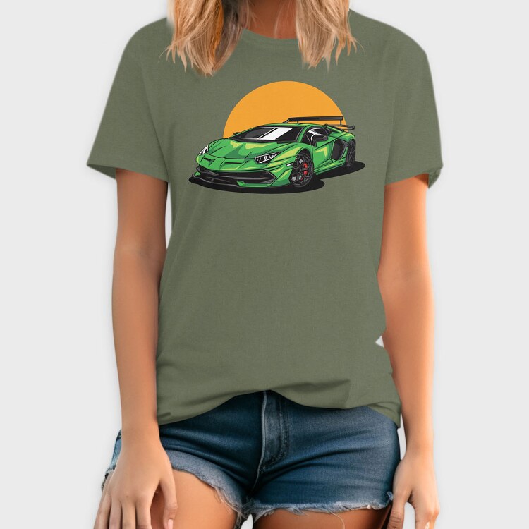Lambo Sunset, Tricou Barbati (Unisex)
