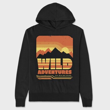 Retro Sunset Wild Adventures, Hanorac Oversize Barbati (Unisex)