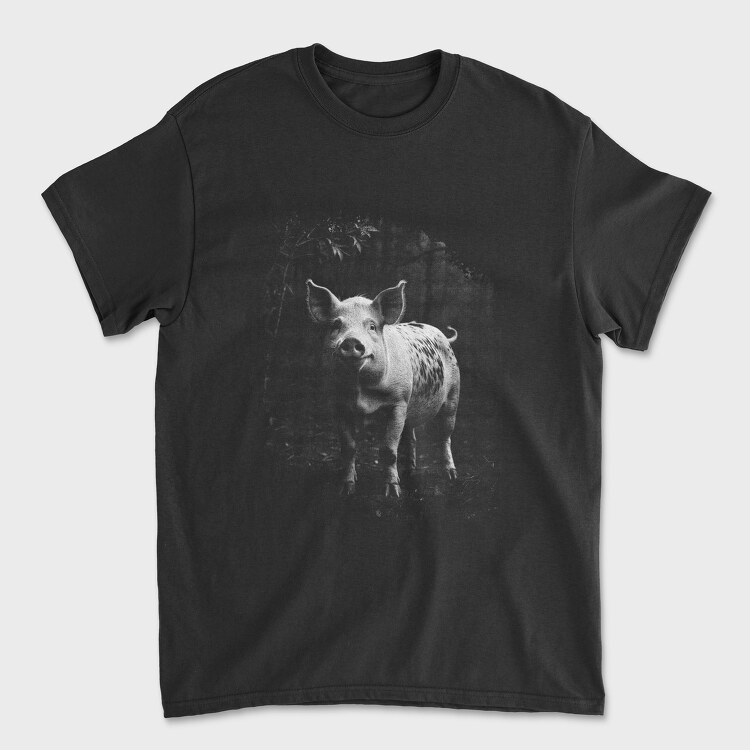 Realistic Pig in Nature, Tricou Barbati (Unisex)