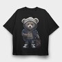 School Teddy Bear, Tricou Oversize Barbati (Unisex)