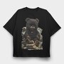 Teddy Bear Money, Tricou Oversize Barbati (Unisex)
