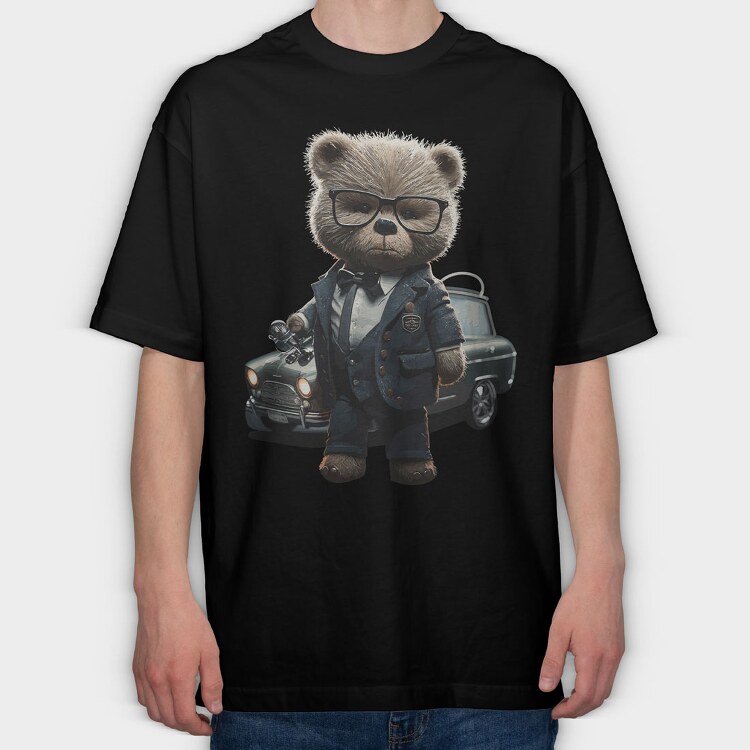 Business Teddy, Tricou Oversize Barbati (Unisex)